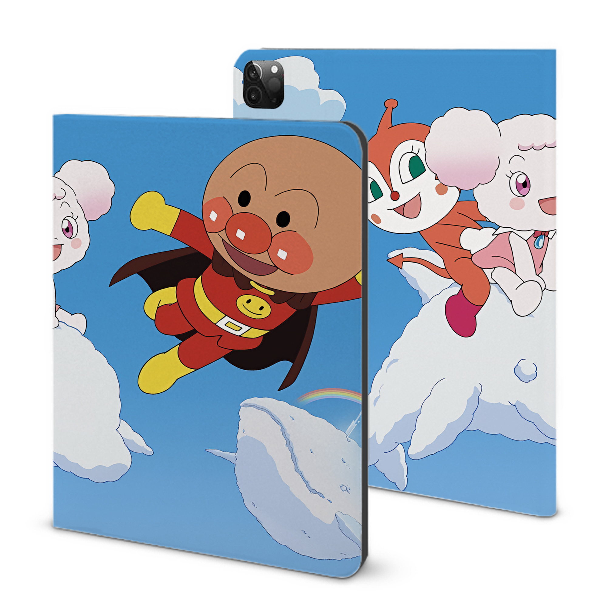 （画像用） アンパンマン Anpanman IPadケース ペンホルダー付き ブックスタイルデザイン